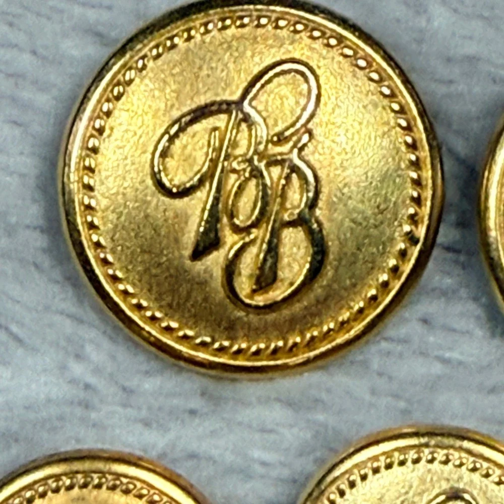 Brooks Brothers Blazer Buttons Gold BB Logo Replacement Set 9pc